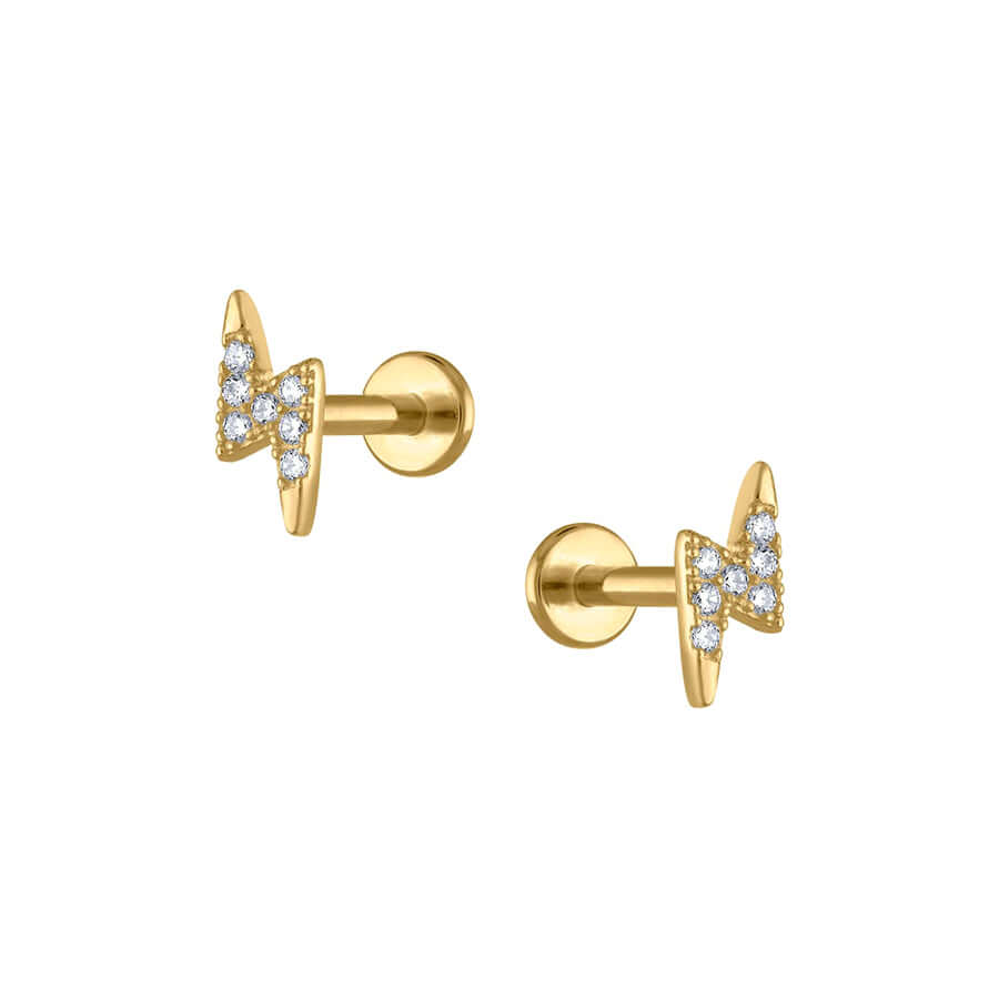 Trendolla Lightning Bolt Sleeper Earrings