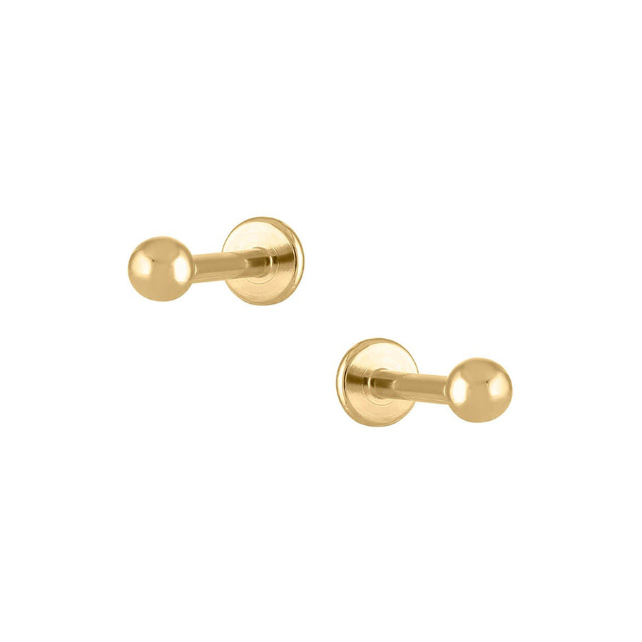 Trendolla Ball Single Flat Back Sleeper Earrings