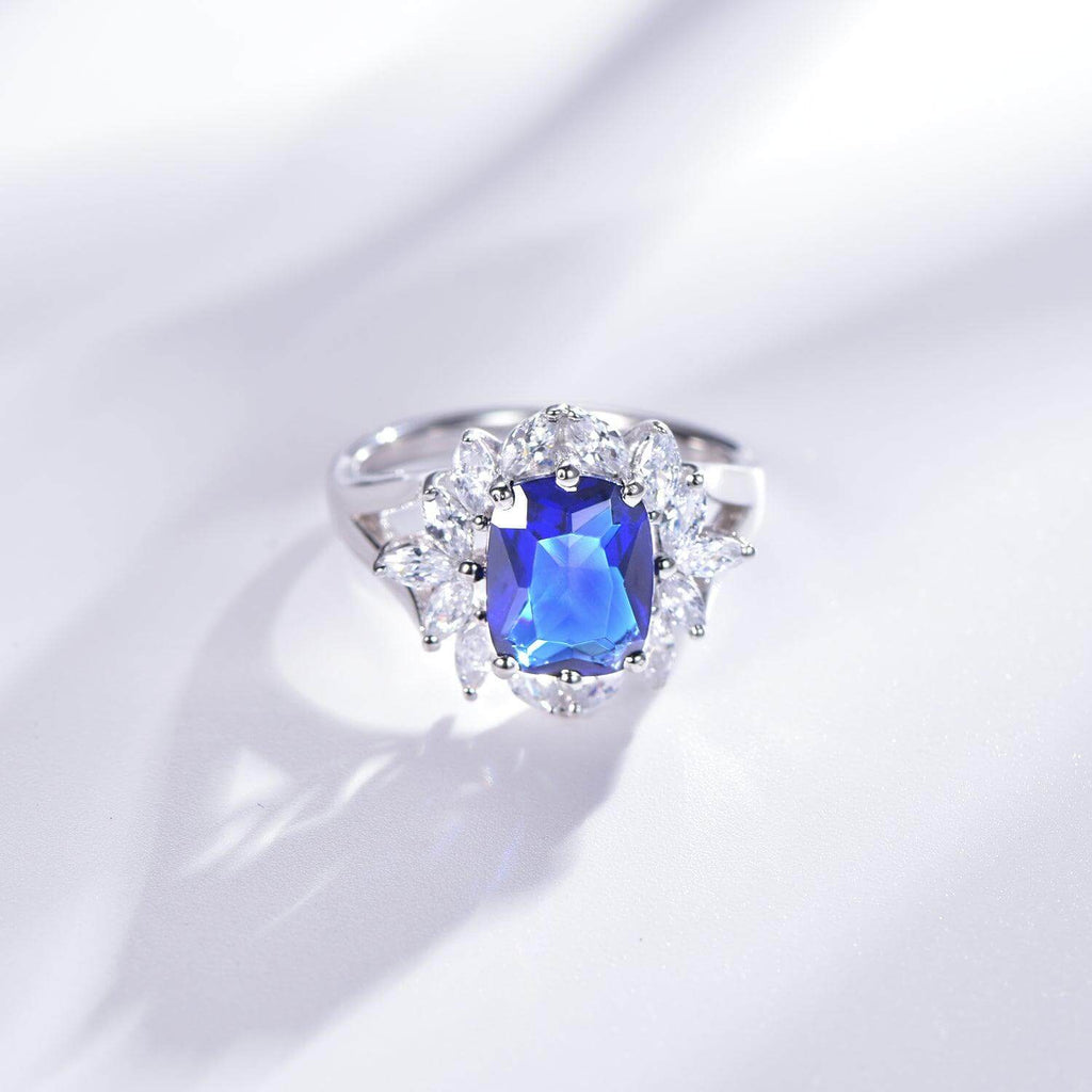 Blue Sapphire Engagement Ring - Trendolla Jewelry