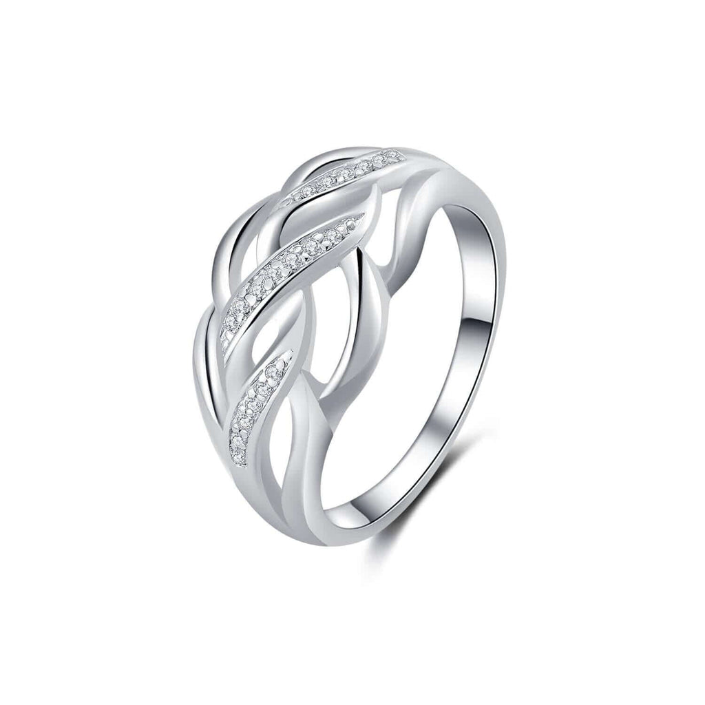 Knot Eternity Plain Wedding Band Stacking Ring