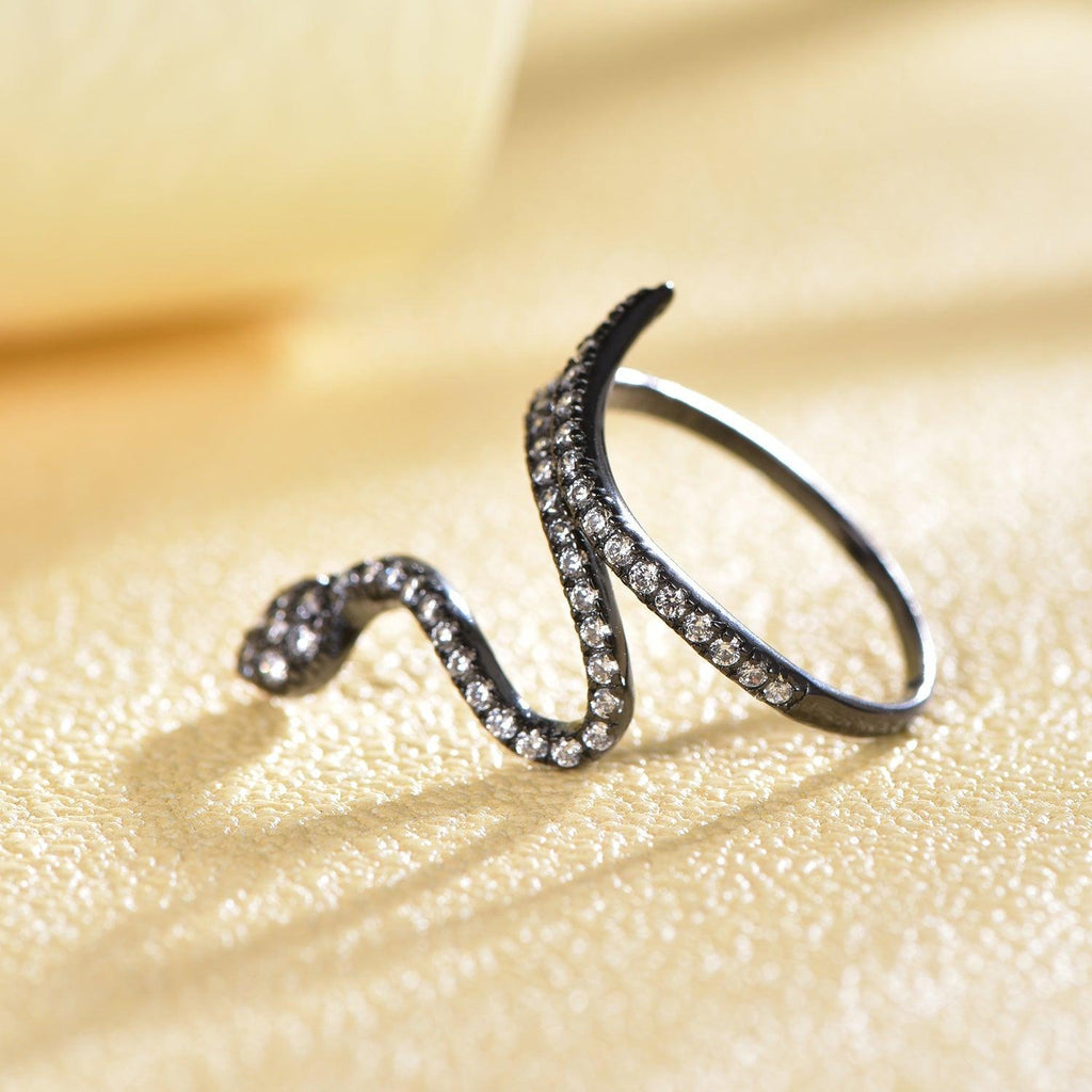 Trendolla Adjustable Open Snake Index Finger Ring - Trendolla Jewelry