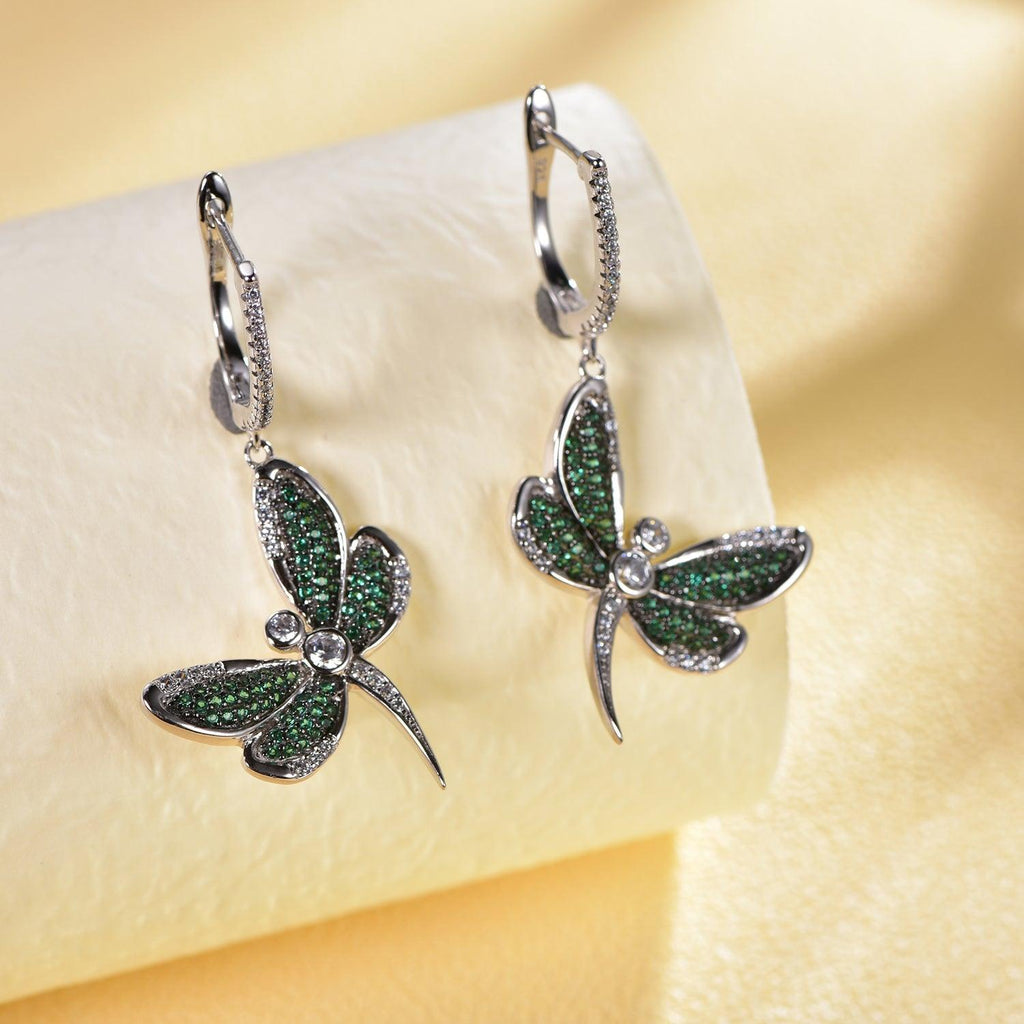 Trendolla Dragonfly Sterling Silver Earrings - Trendolla Jewelry