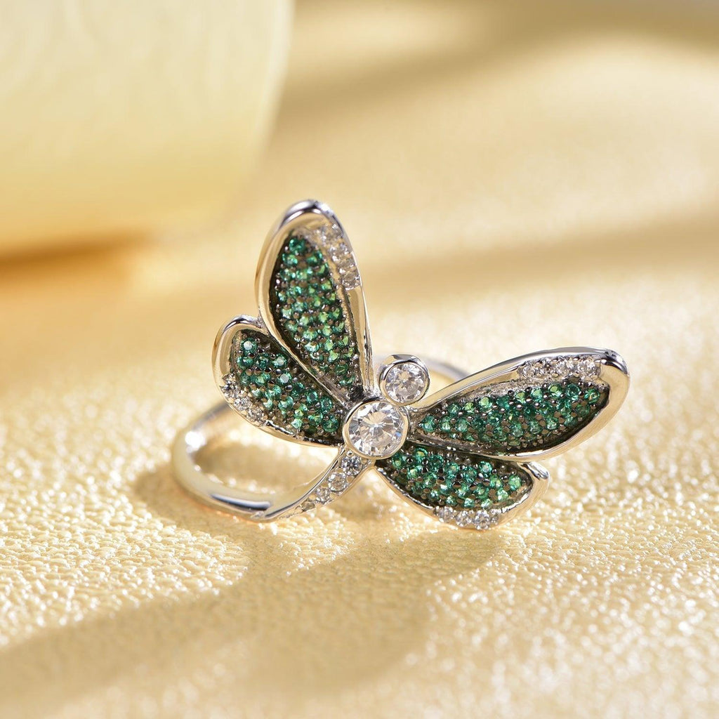 Trendolla Dragonfly Sterling Silver Ring - Trendolla Jewelry