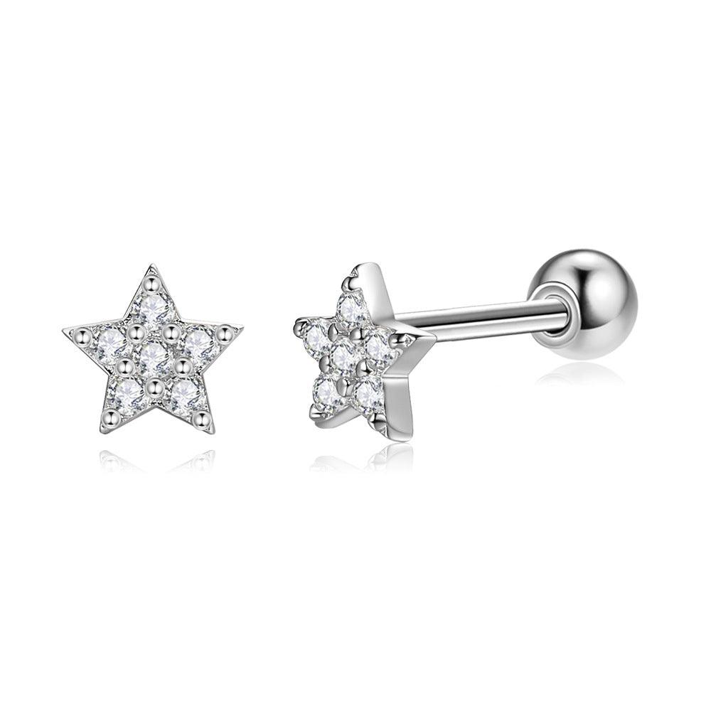 Trendolla Star Stud Earrings Ball Back Earrings - Trendolla Jewelry