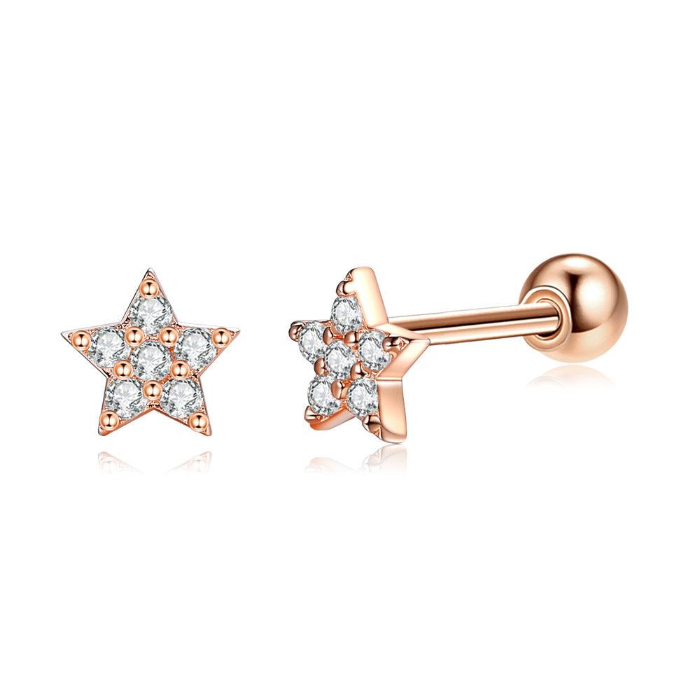 Trendolla Star Stud Earrings Ball Back Earrings - Trendolla Jewelry