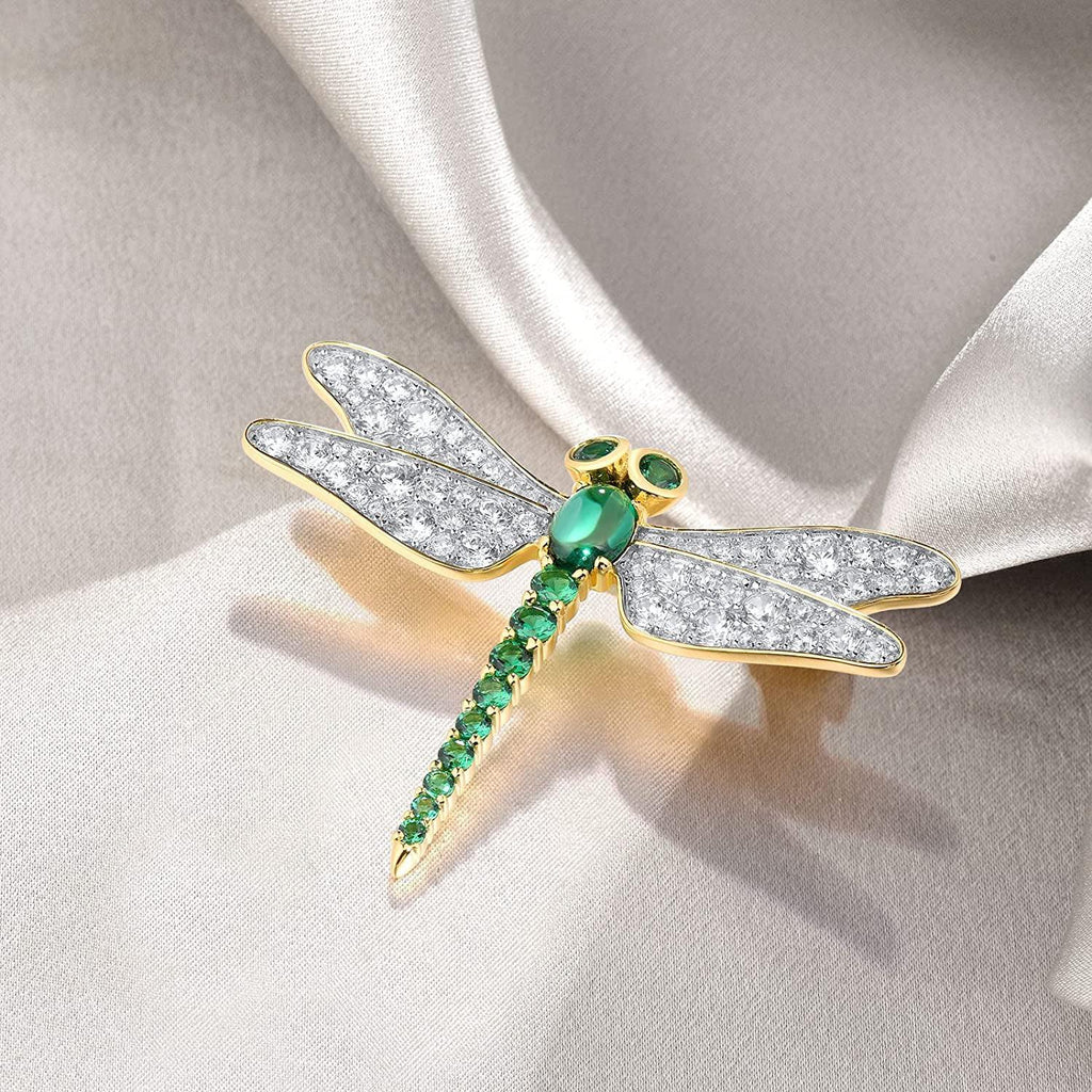 Trendolla Sterling Silver Dragonfly Enamel Pin Brooch - Trendolla Jewelry